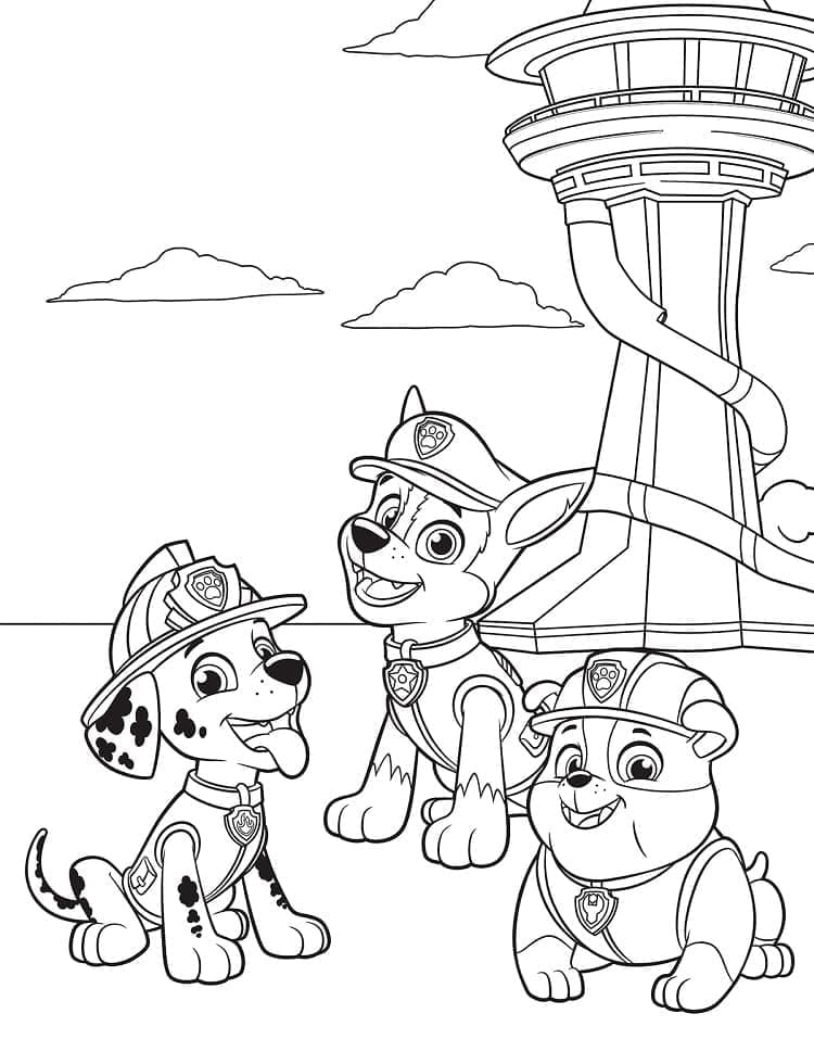 Marcus, Chase et Ruben coloring page