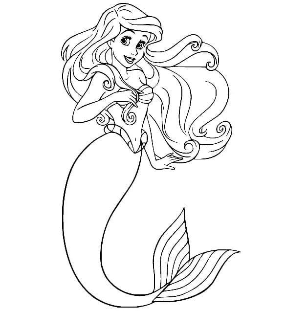 Coloriage Merveilleuse Princesse Ariel