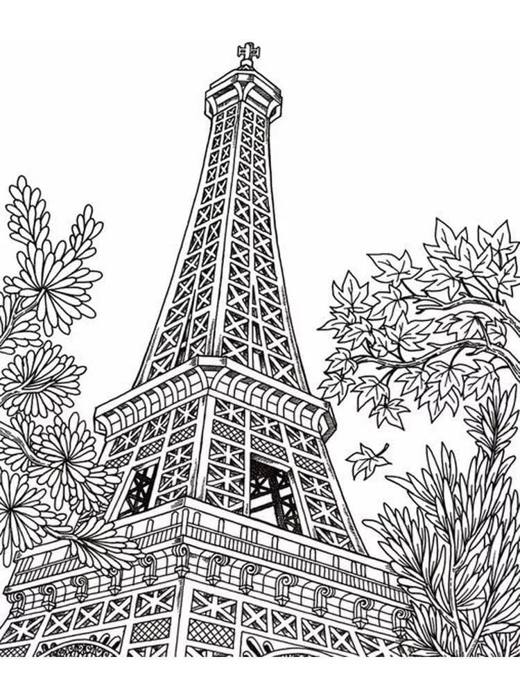 Merveilleuse Tour Eiffel coloring page