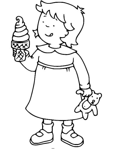 Mousseline avec une glace coloring page