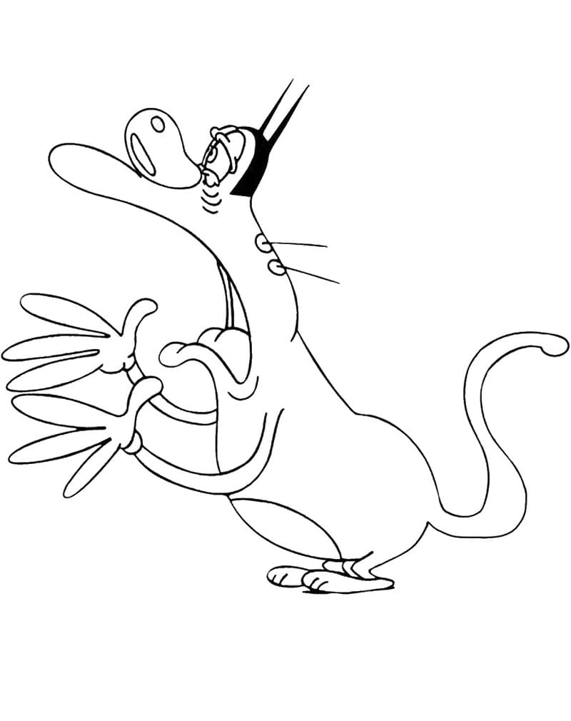 Oggy Pleure coloring page