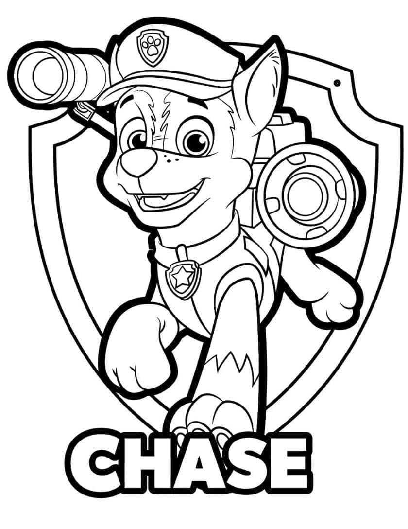 Pat Patrouille Chase coloring page