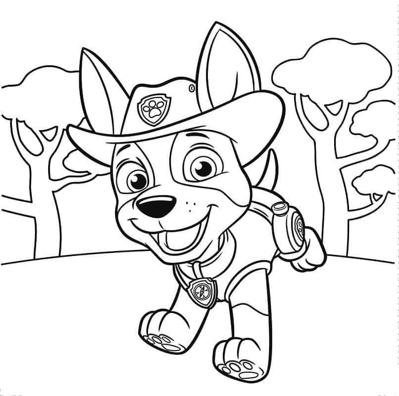 Pat Patrouille Tracker coloring page