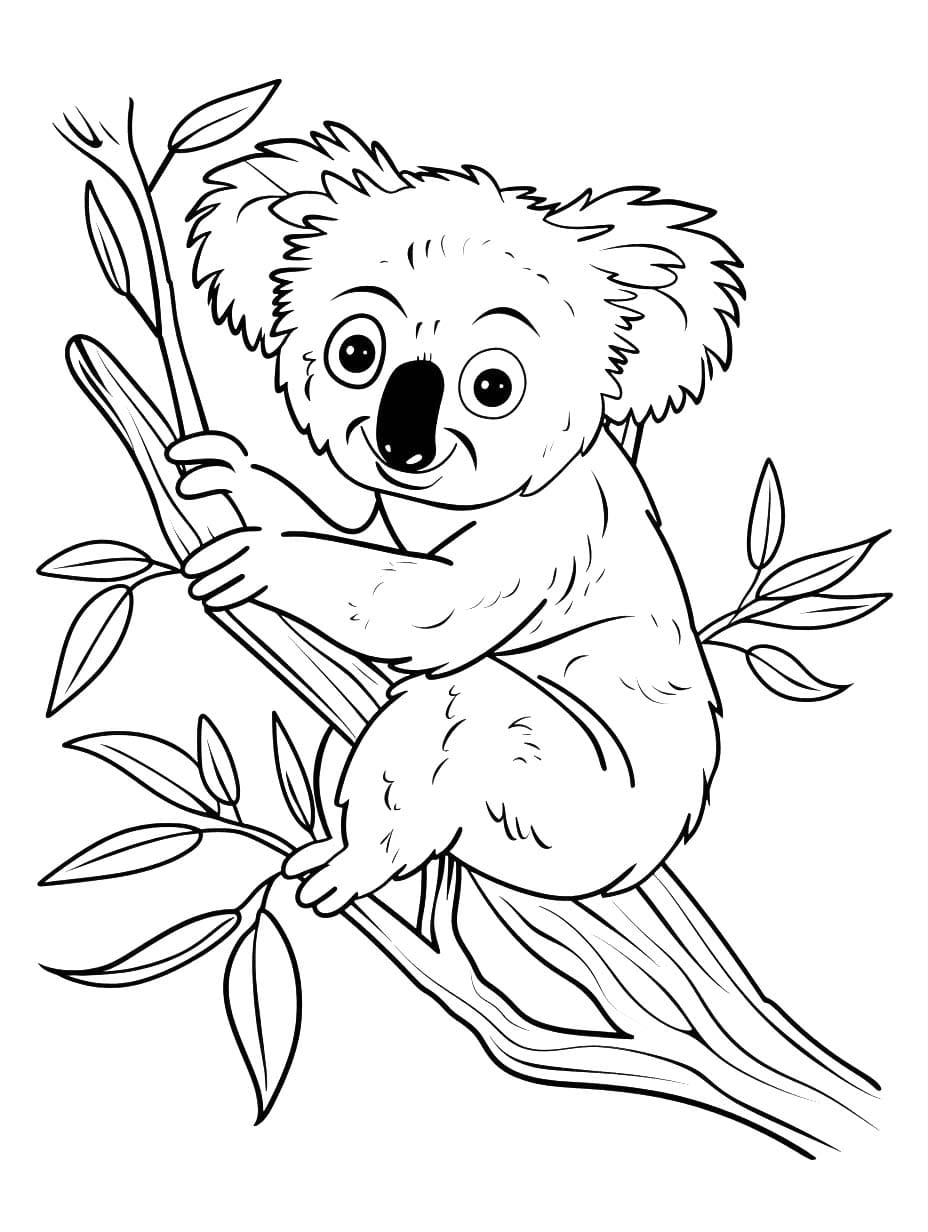 Peinture De Koala Pour Les Enfants coloring page