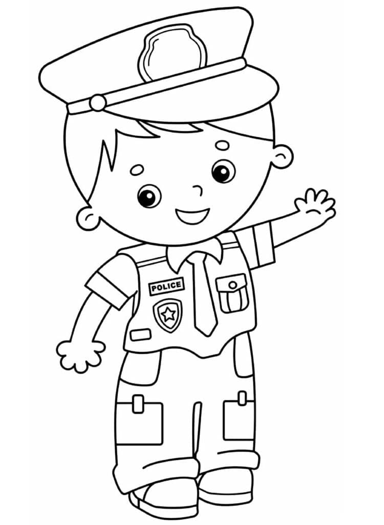 Petit Policier coloring page
