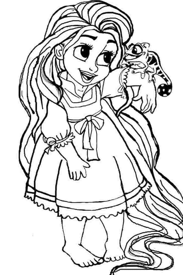 Petite Princesse Raiponce coloring page