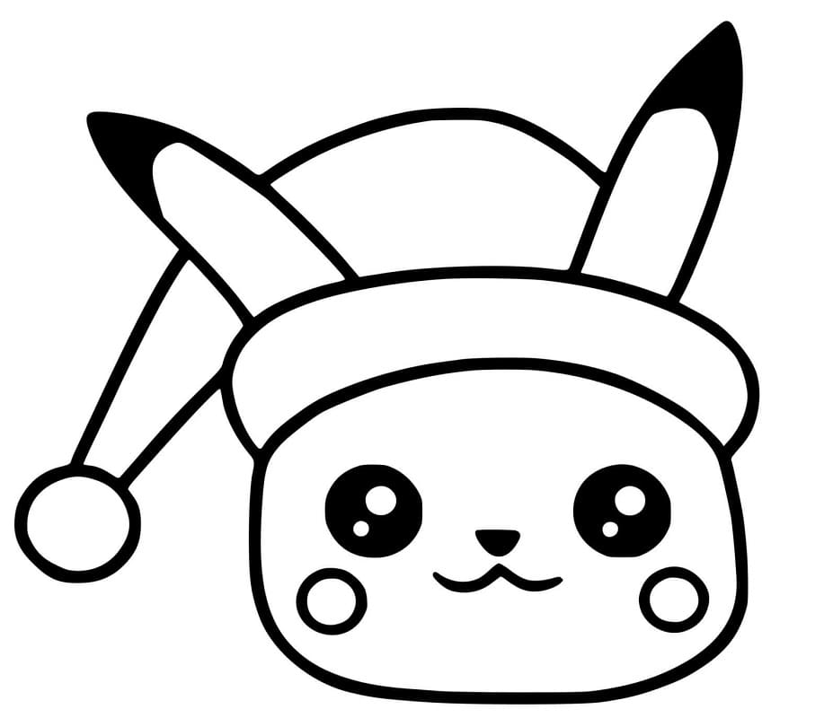 Pikachu Kawaii coloring page