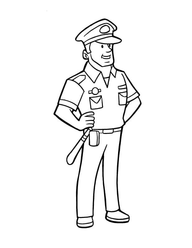 Policier Génial coloring page