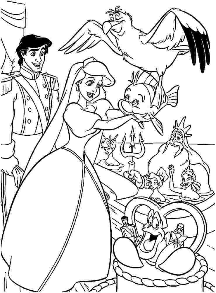 Princesse Ariel Heureuse coloring page