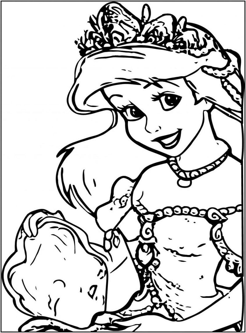 Princesse Ariel coloring page