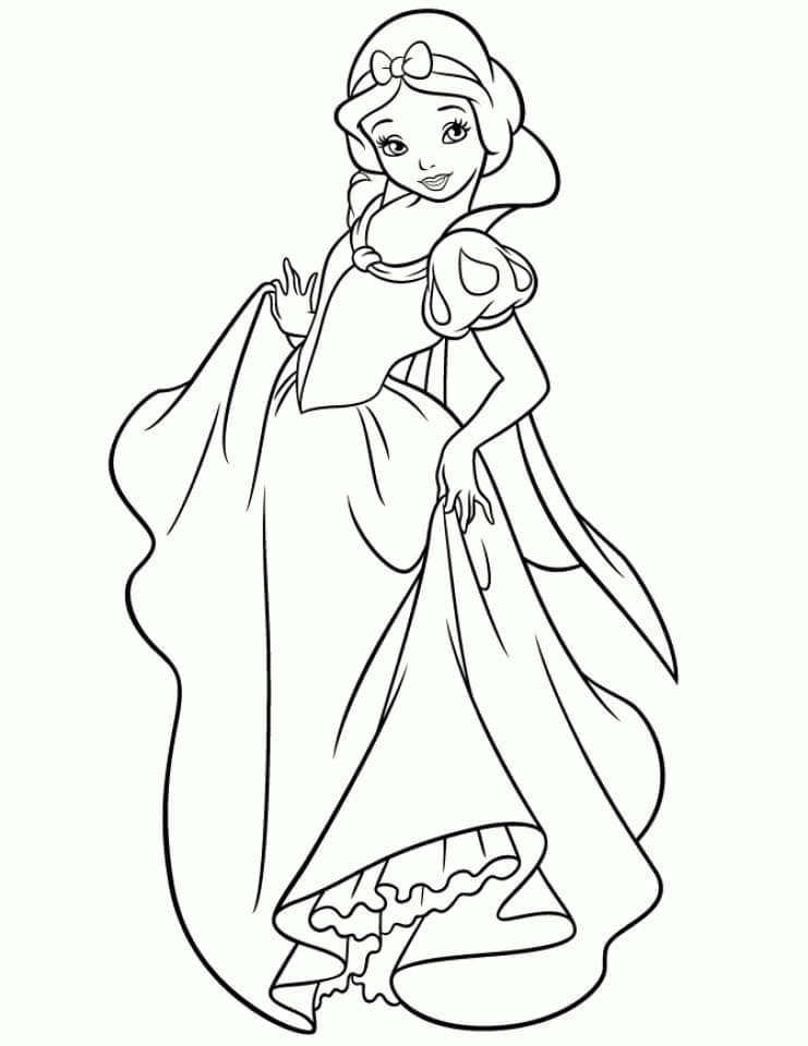 Princesse Blanche Neige coloring page