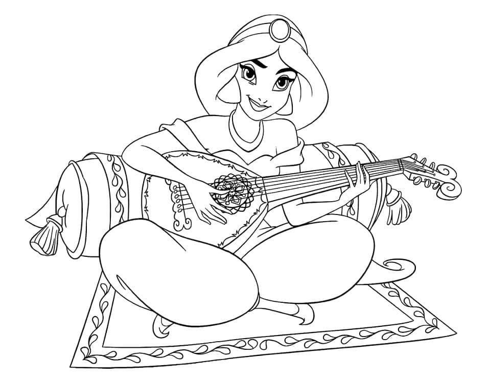 Princesse Jasmine 1 coloring page
