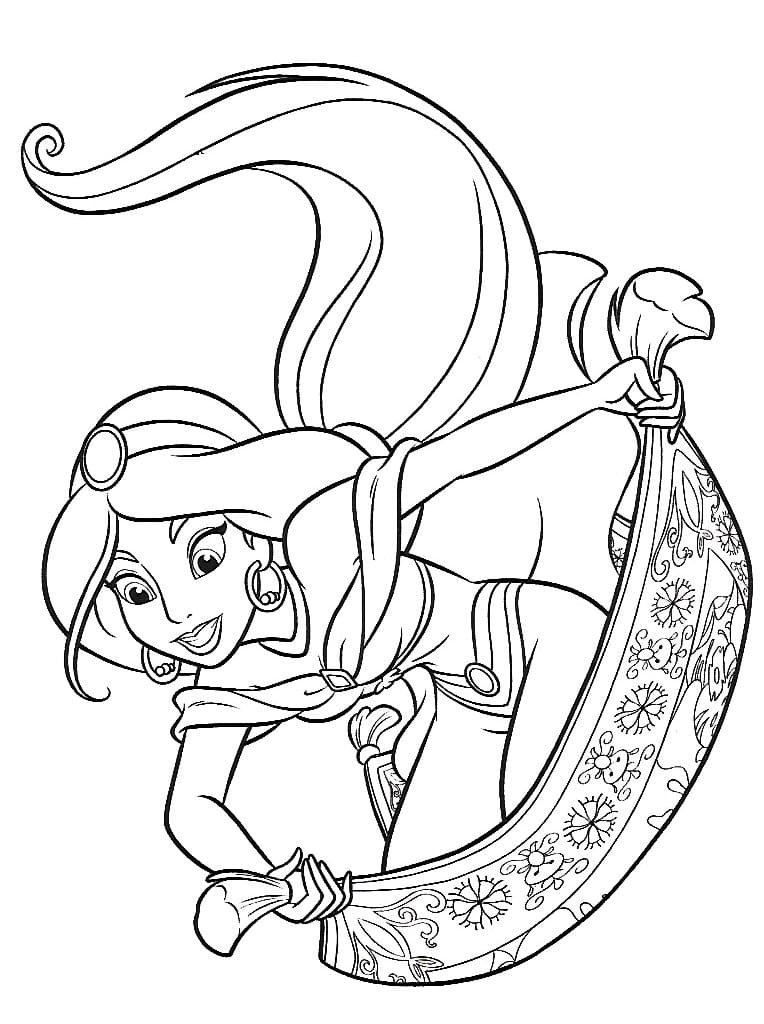 Princesse Jasmine de Disney coloring page