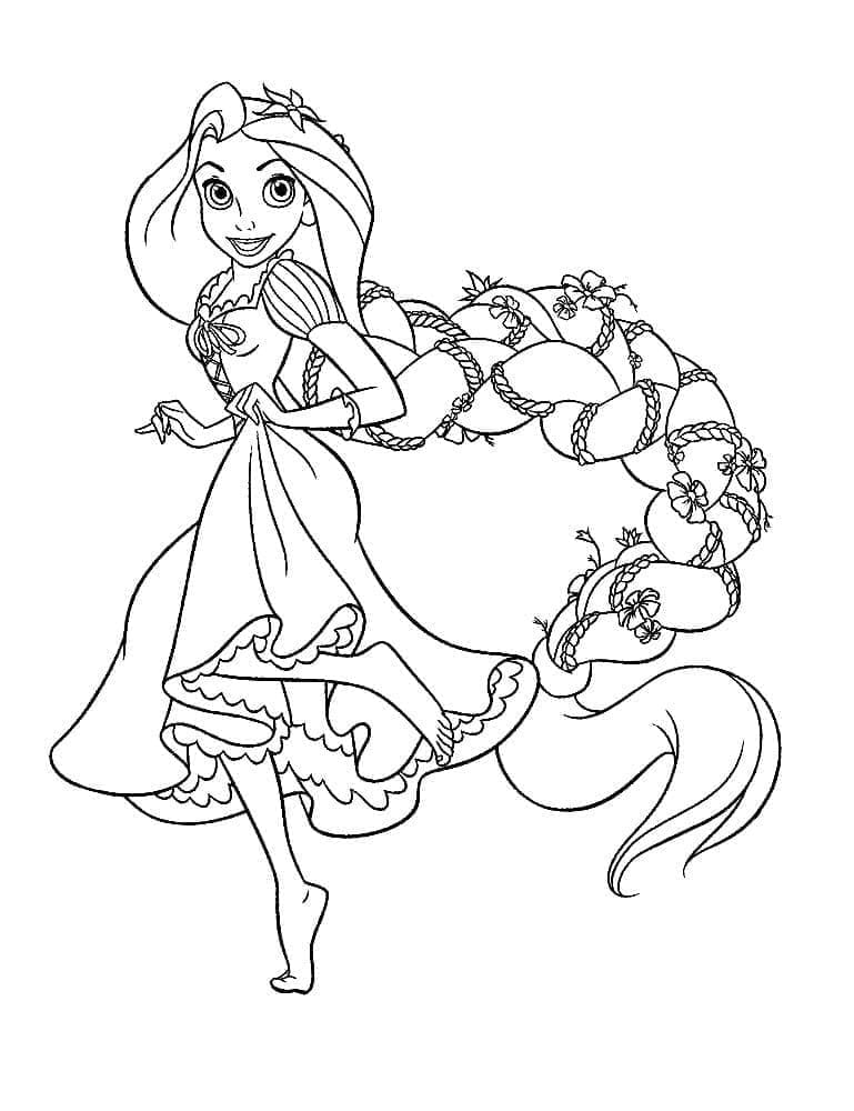 Princesse Raiponce coloring page
