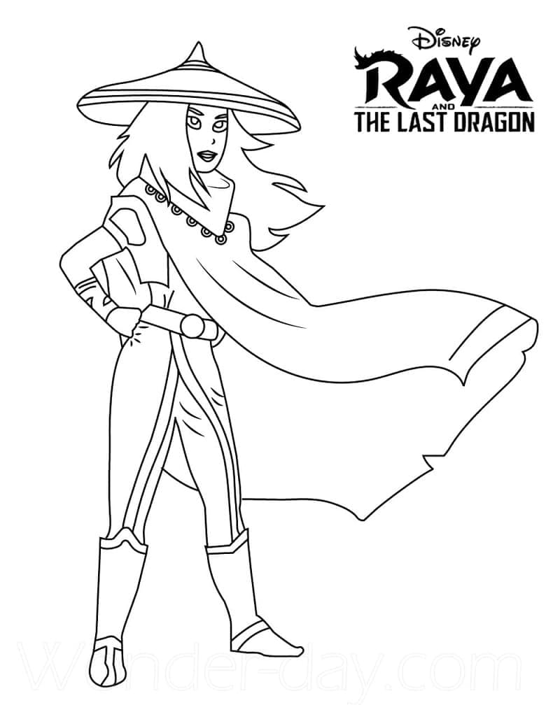 Coloriage Raya et le Dernier Dragon 3