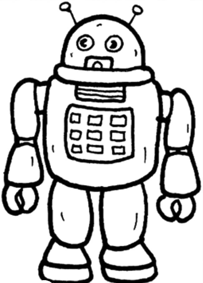 Robot 1 coloring page