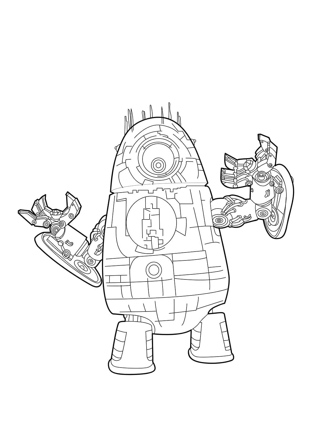 Robot 3 coloring page