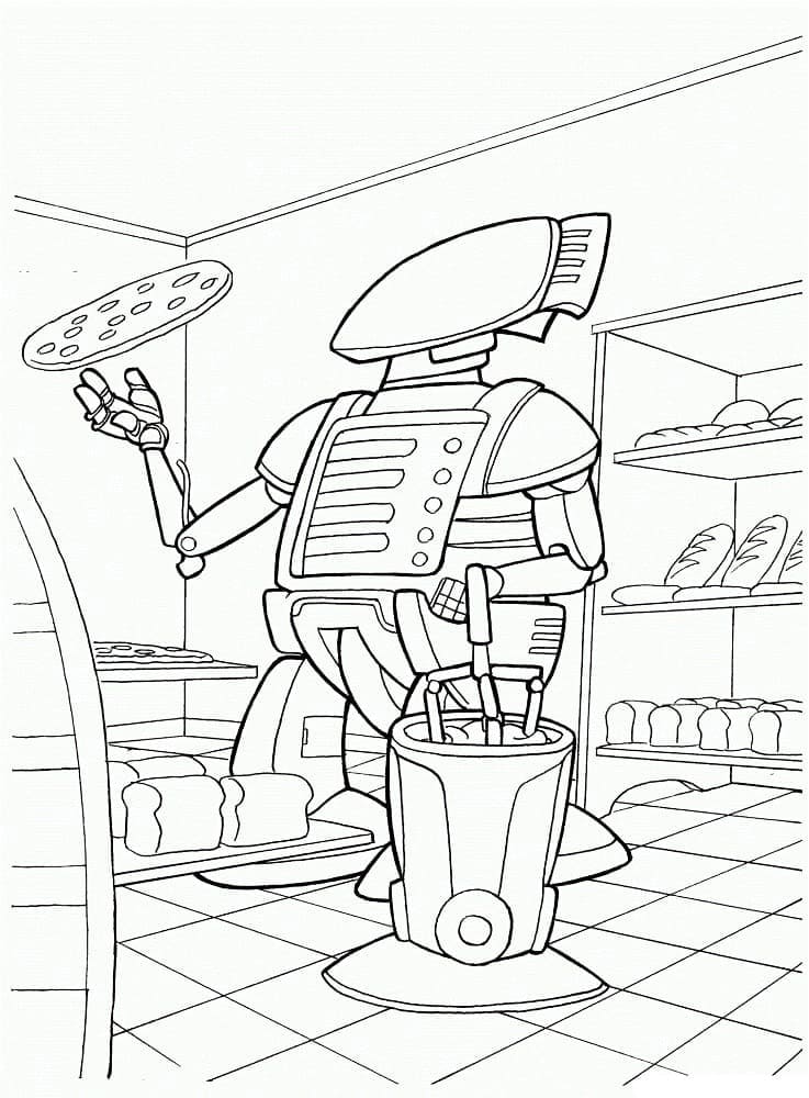 Robot 4 coloring page