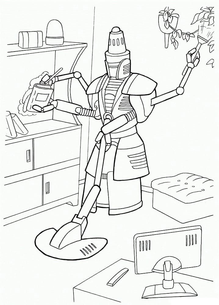 Robot 5 coloring page