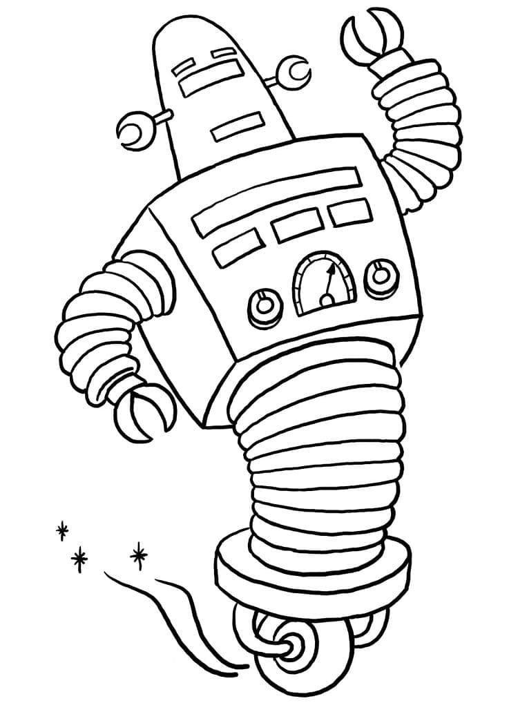 Robot 6 coloring page