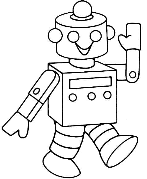 Robot Amical coloring page