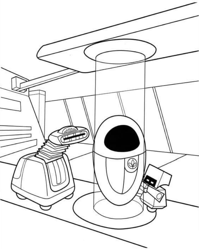 Robot de Dessin Animé coloring page