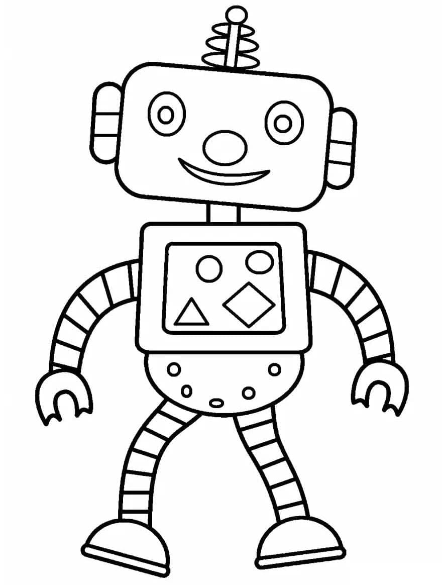 Robot Mignon Gratuit Pour les Enfants coloring page