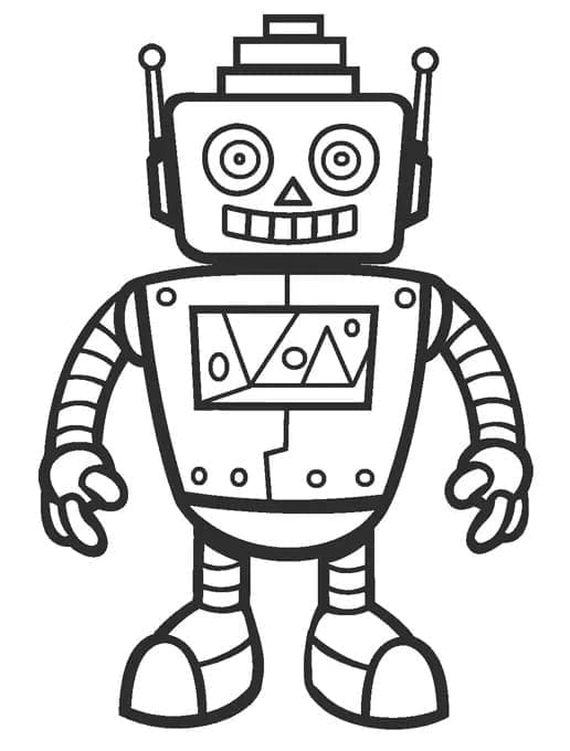 Robot Mignon coloring page