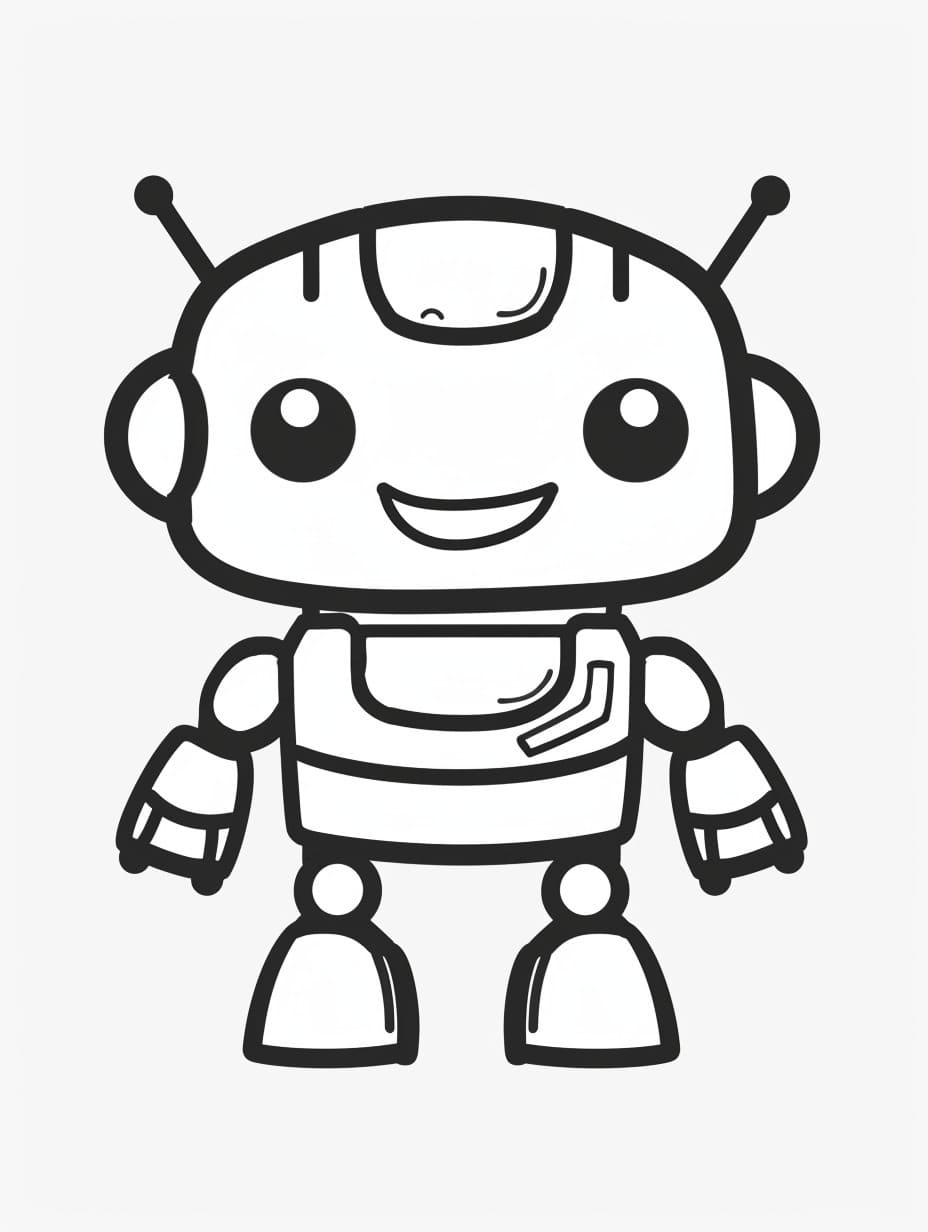 Robot Pour Les Enfants De 3 An coloring page