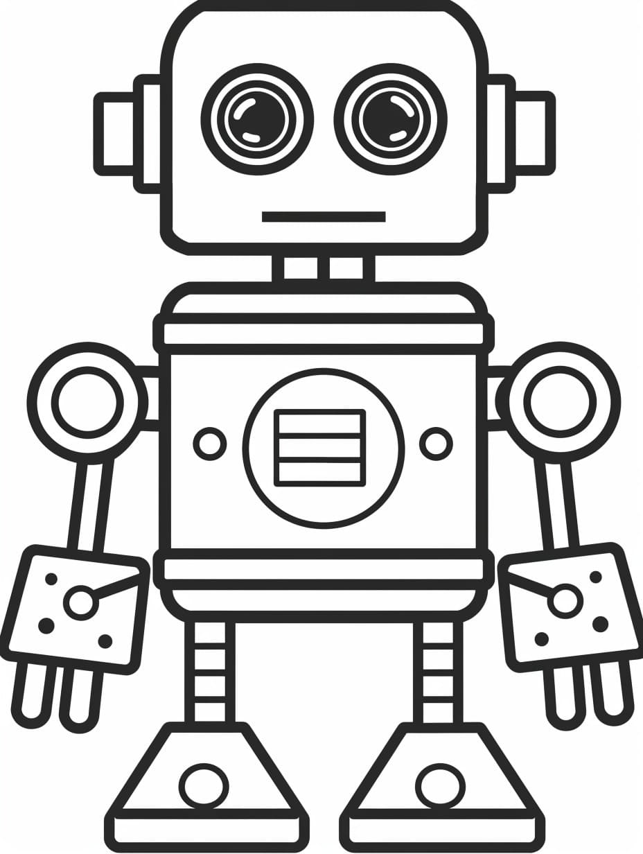 Robot Pour Les Enfants De 4 An coloring page