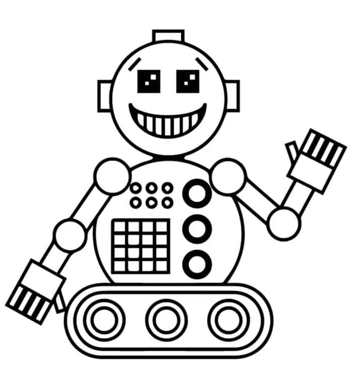 Robot Souriant coloring page