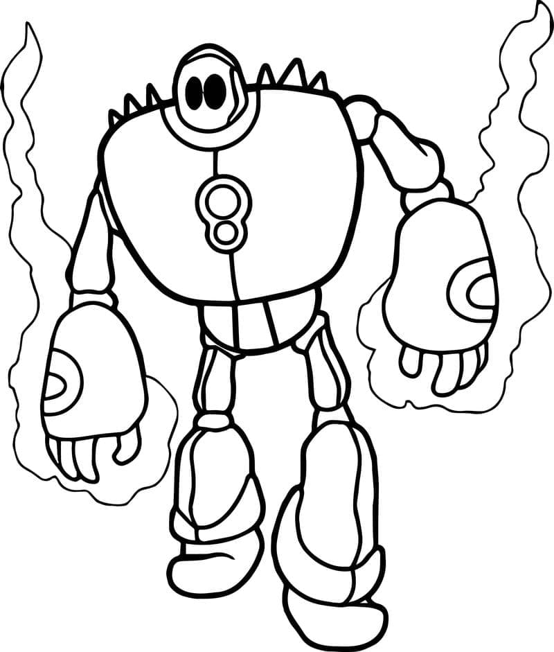Robot Tueur coloring page