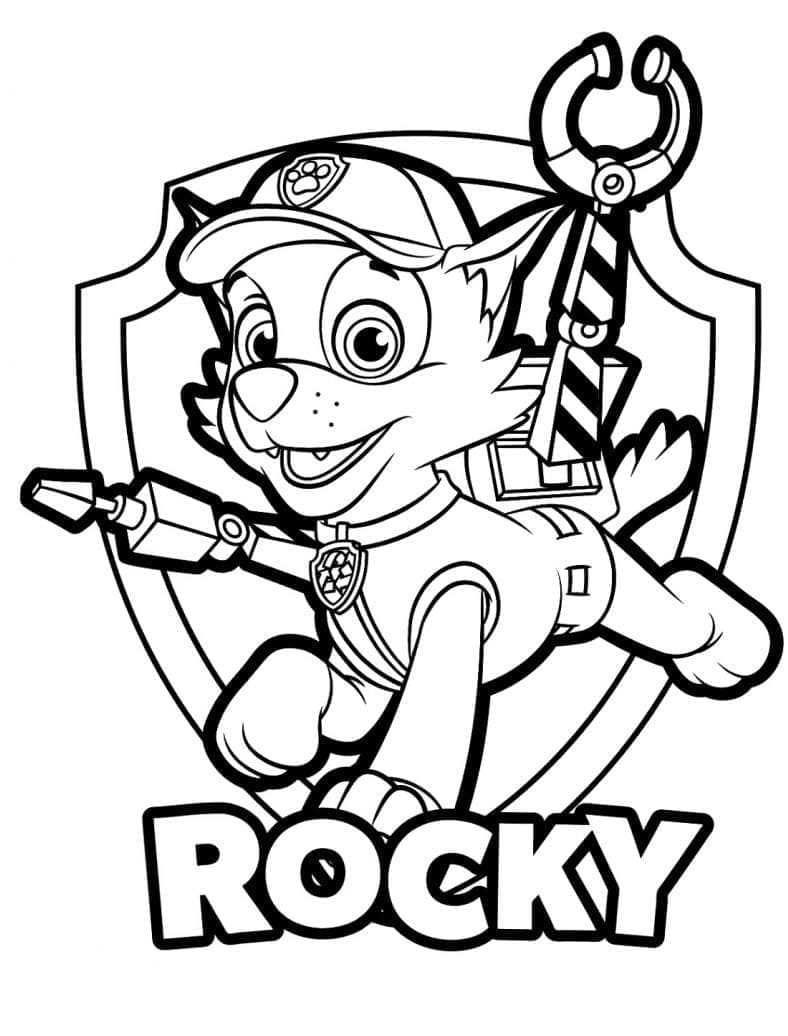 Rocky dans Pat Patrouille coloring page