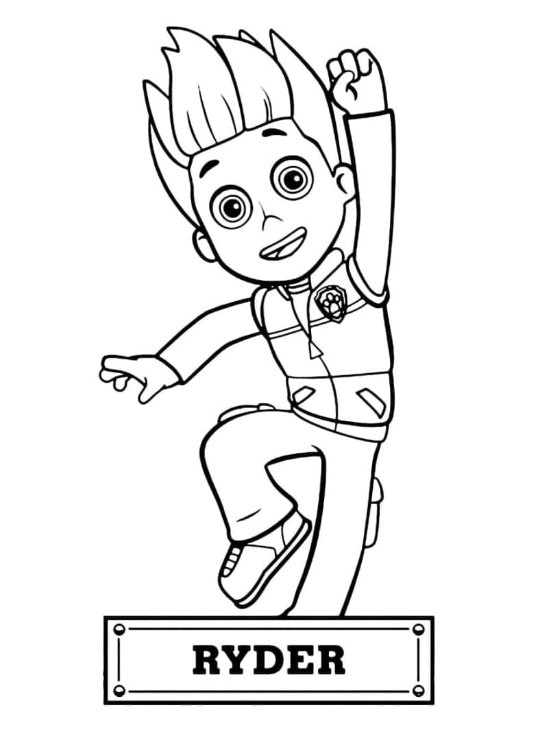 Ryder Pat Patrouille coloring page