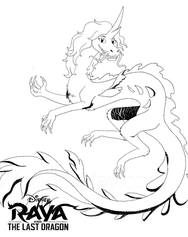 Sisu dans Raya et le Dernier Dragon coloring page