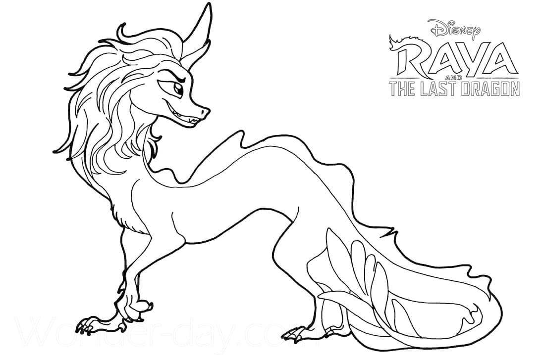 Coloriage Sisu de Raya et le Dernier Dragon