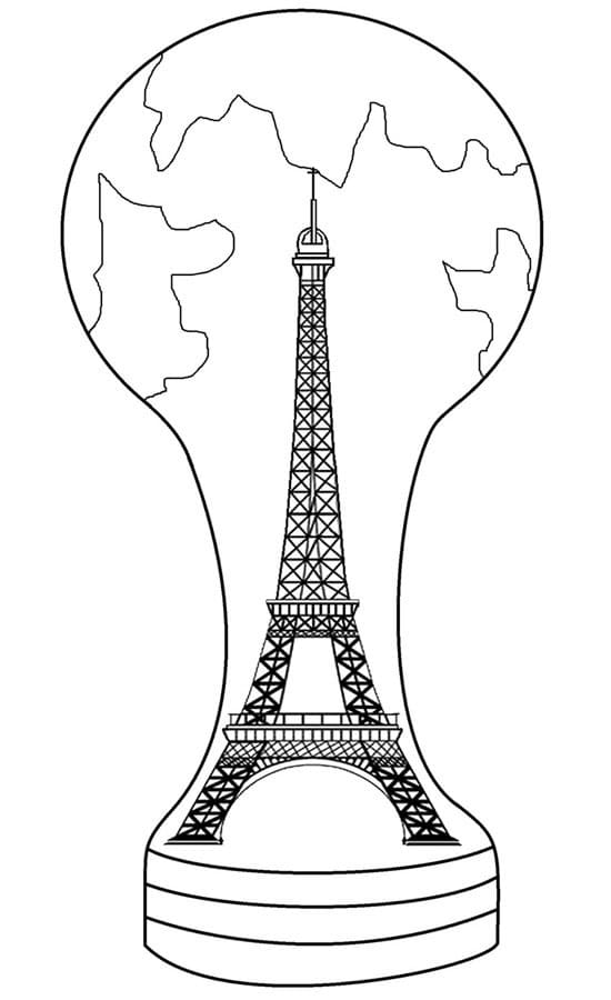 Tour Eiffel 12 coloring page