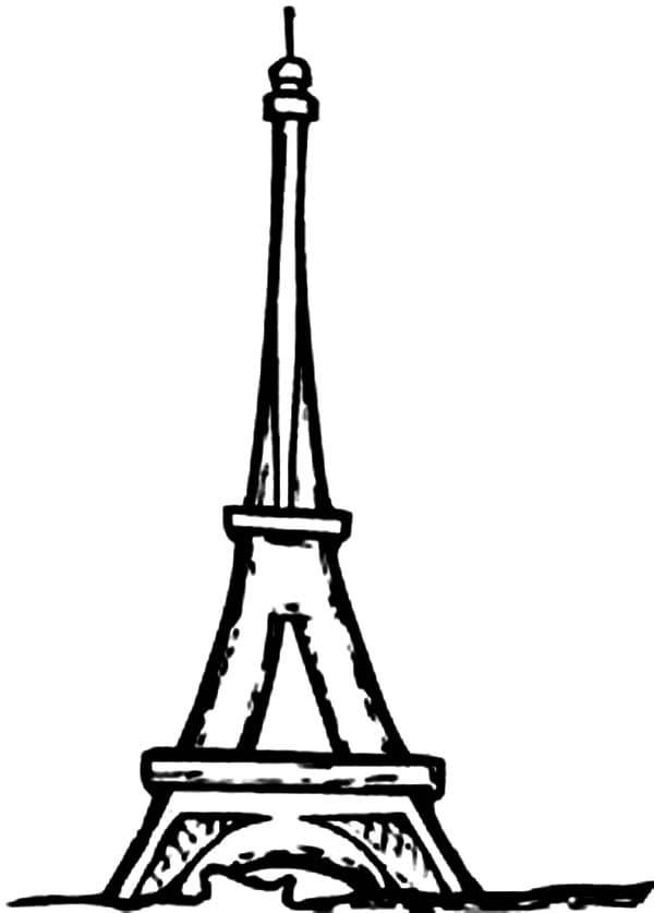 Tour Eiffel 13 coloring page