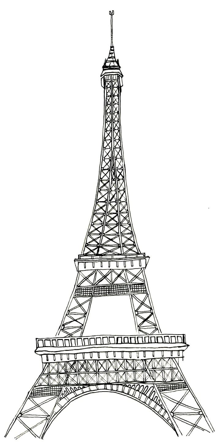 Coloriage Tour Eiffel 4