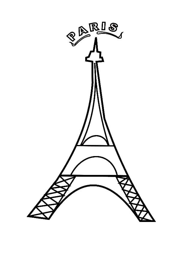 Tour Eiffel 9 coloring page