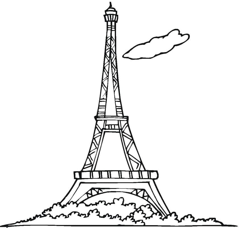 Coloriage Tour Eiffel Gratuite