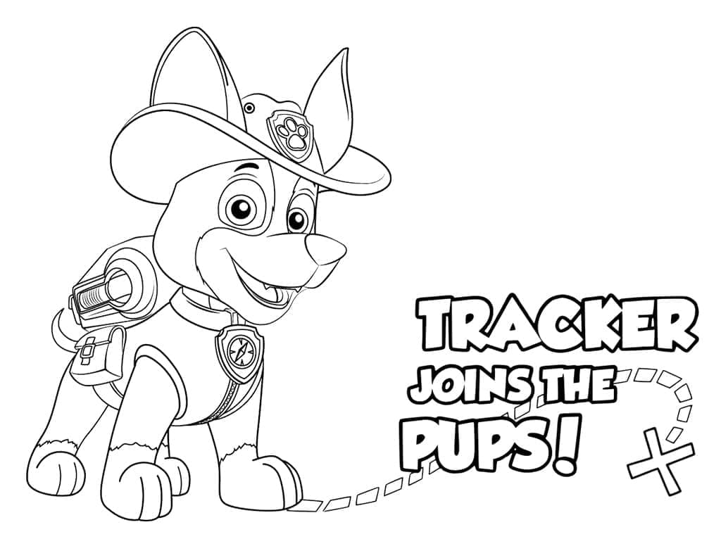 Tracker Pat Patrouille coloring page