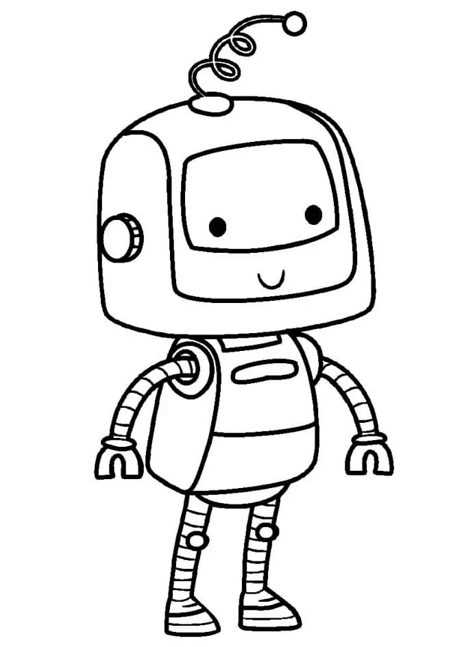 Un Petit Robot coloring page