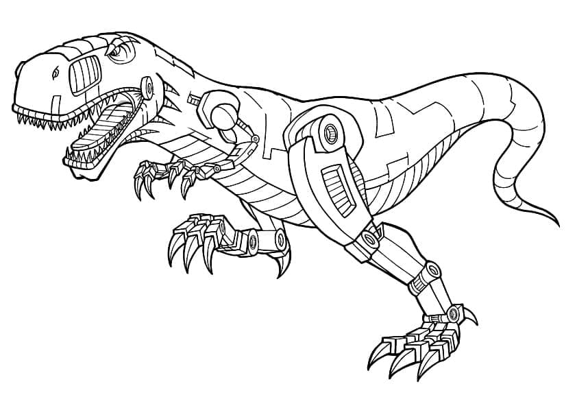 Un Robot Dinosaure coloring page