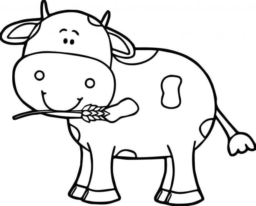 Vache Mignonne Gratuite Pour Les Enfants coloring page