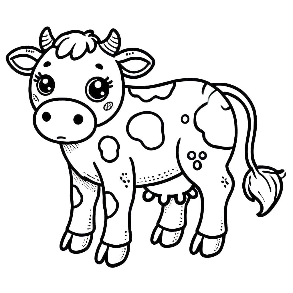 Coloriage Vache Pour Les Enfants De An T L Charger Et Imprimer