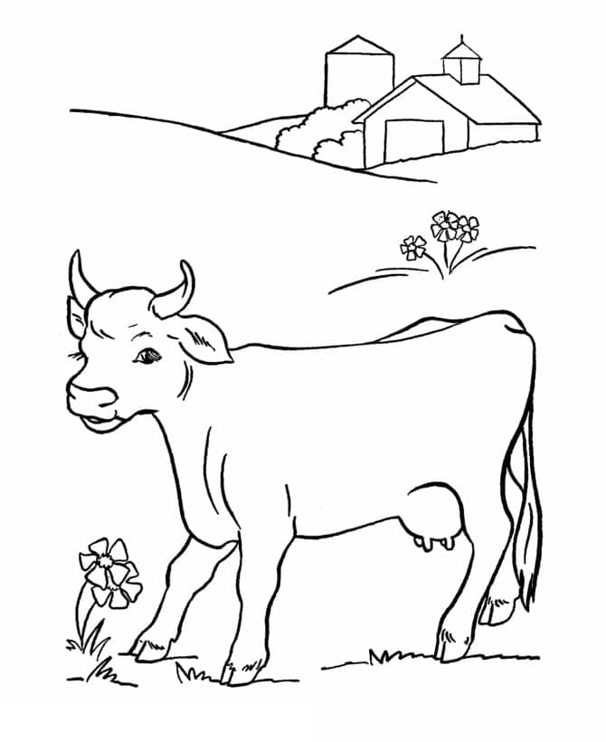 Vache Pour Les Enfants coloring page