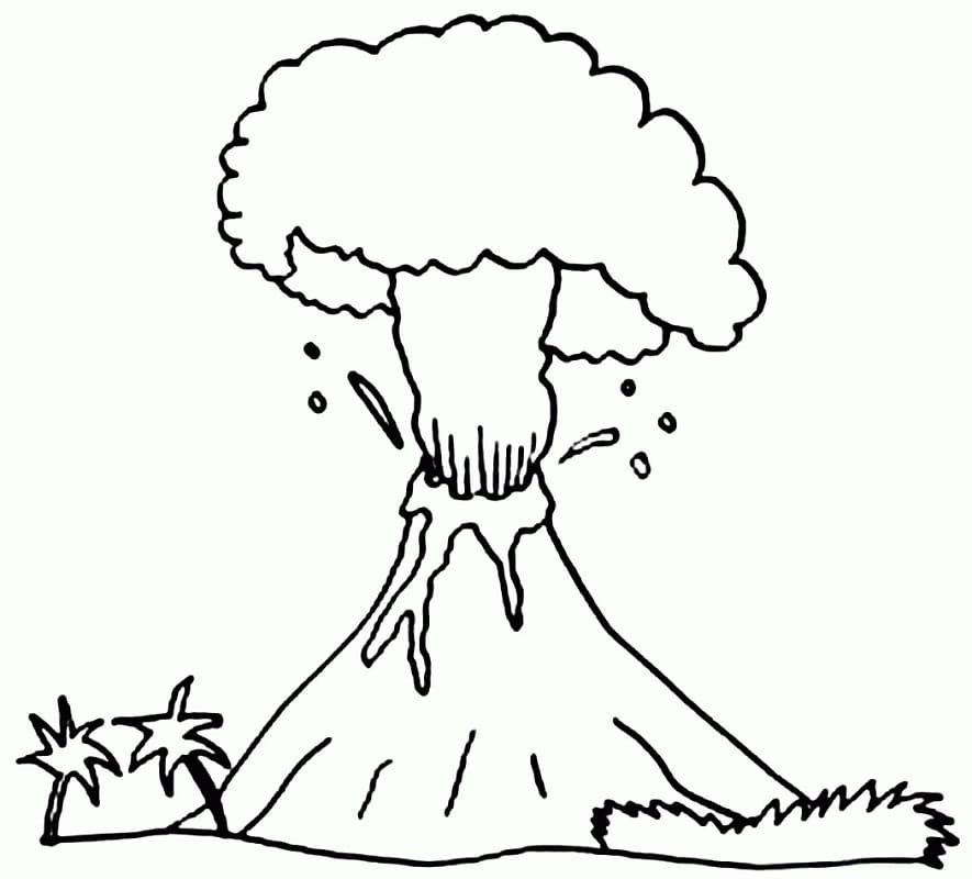 Volcano 2 coloring page