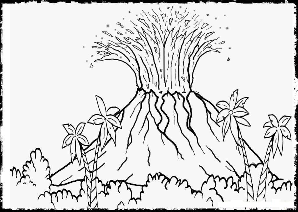Volcano 7 coloring page