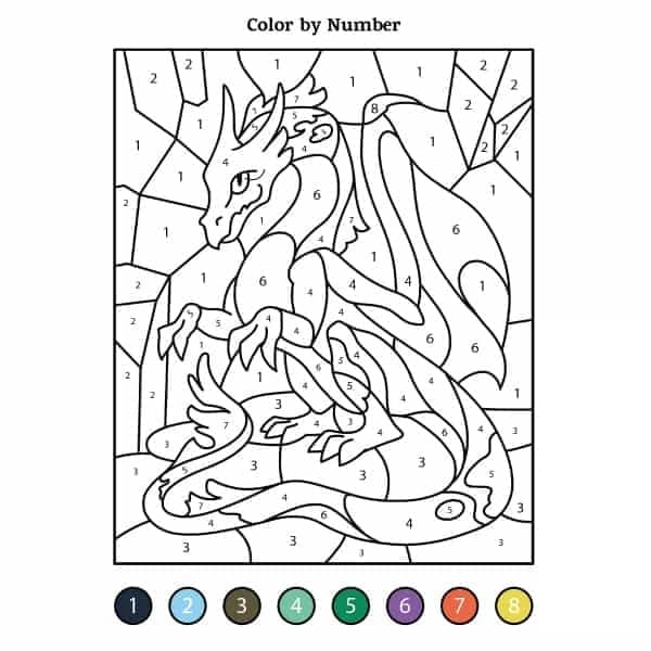 Coloriage Dragon Coloriage par Numéro